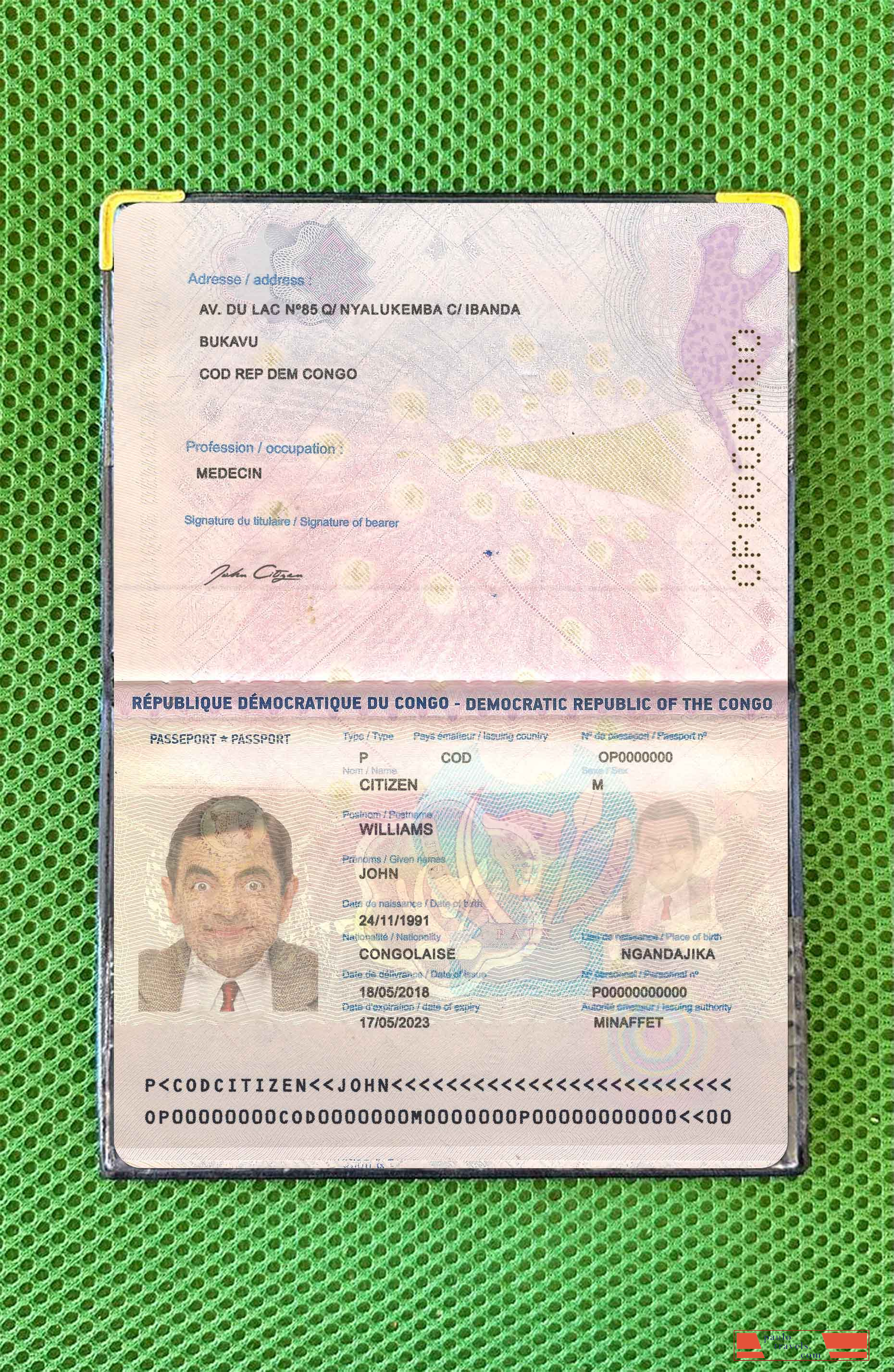 Congo pass (2015 present) photo look PSD template